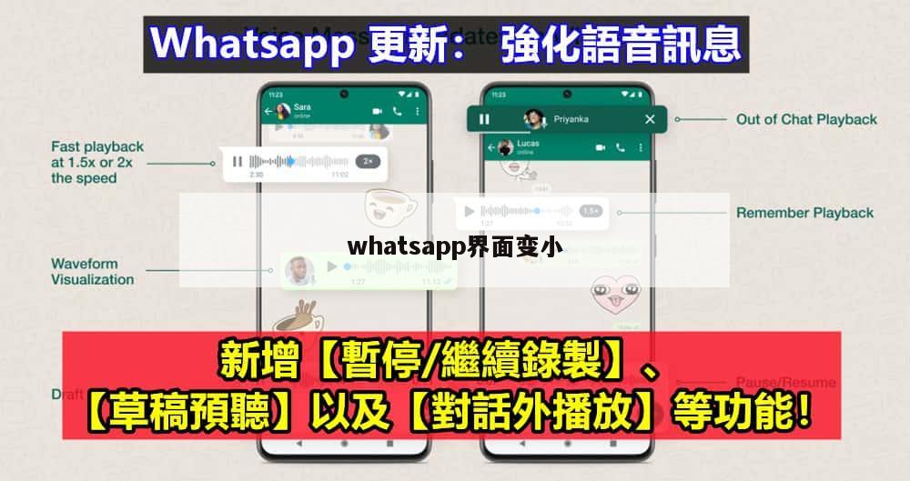 whatsapp界面变小